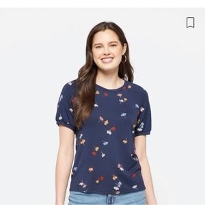 Market & Spruce Lena Puff Sleeve French Terry Top